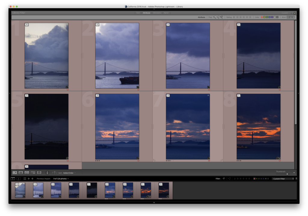 Photos are now stacked in Lightroom